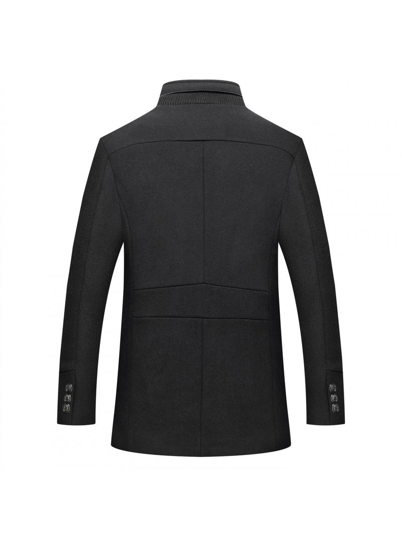 Men's Winter Overcoat Casual Warm Jacket Detachable Collar Thickened Autumn and Winter Coat with Pockets Non-Stretch Fabric Coat for Men Jacket Men's Winter Overcoat Casual Warm Jacket Detachable Collar Thickened Autumn and Winter Coat with Pockets Non-Stretch Fabric Coat for Men Jacket