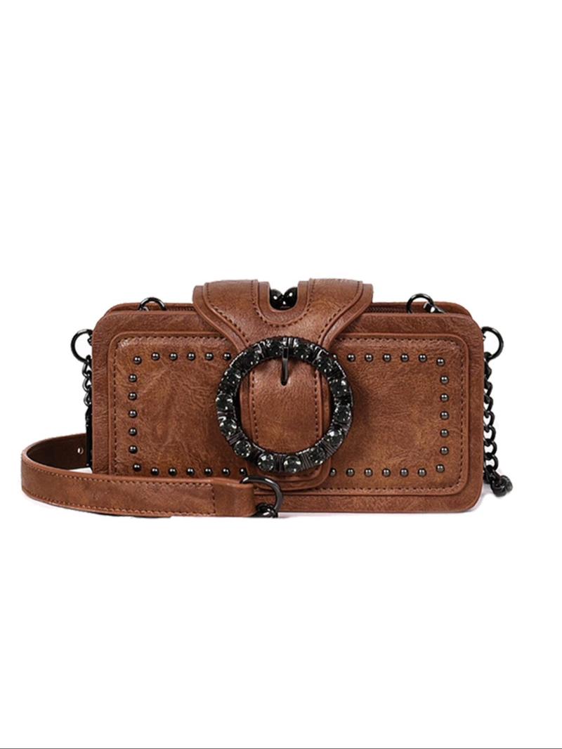 Women's Elegant Chain Strap Crossbody Bag, Fashionable Shoulder Bag for Daily Used, Casual Trendy Versatile High-quality Daily Commuting Bag, Adjustable Crossbody