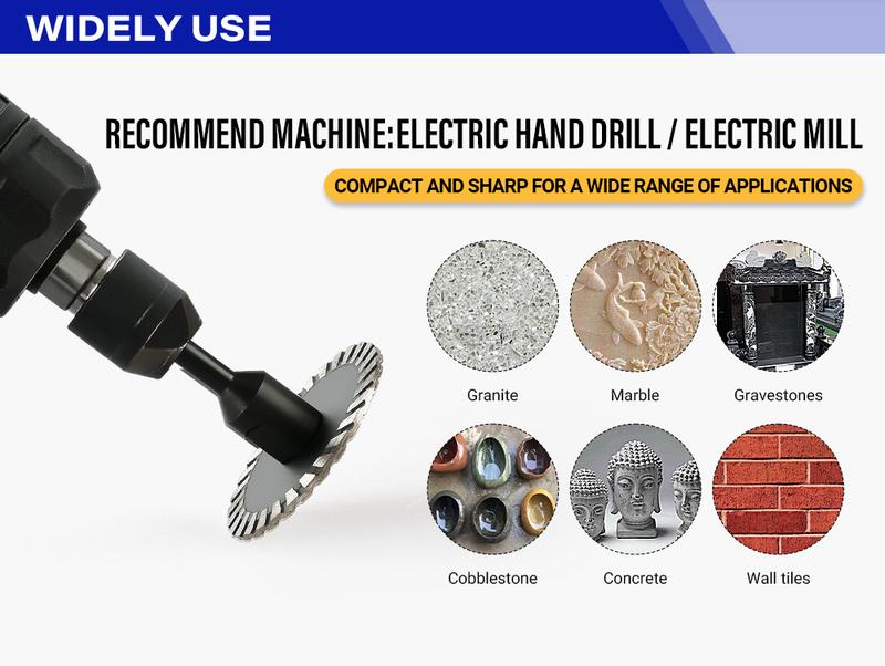 LOZLIN 3PCS 2" Mini Diamond Saw Blades - Precision Cutting & Engraving for Marble, Granite & Stone - Straight Grinder Mounted Stone Carving Tools