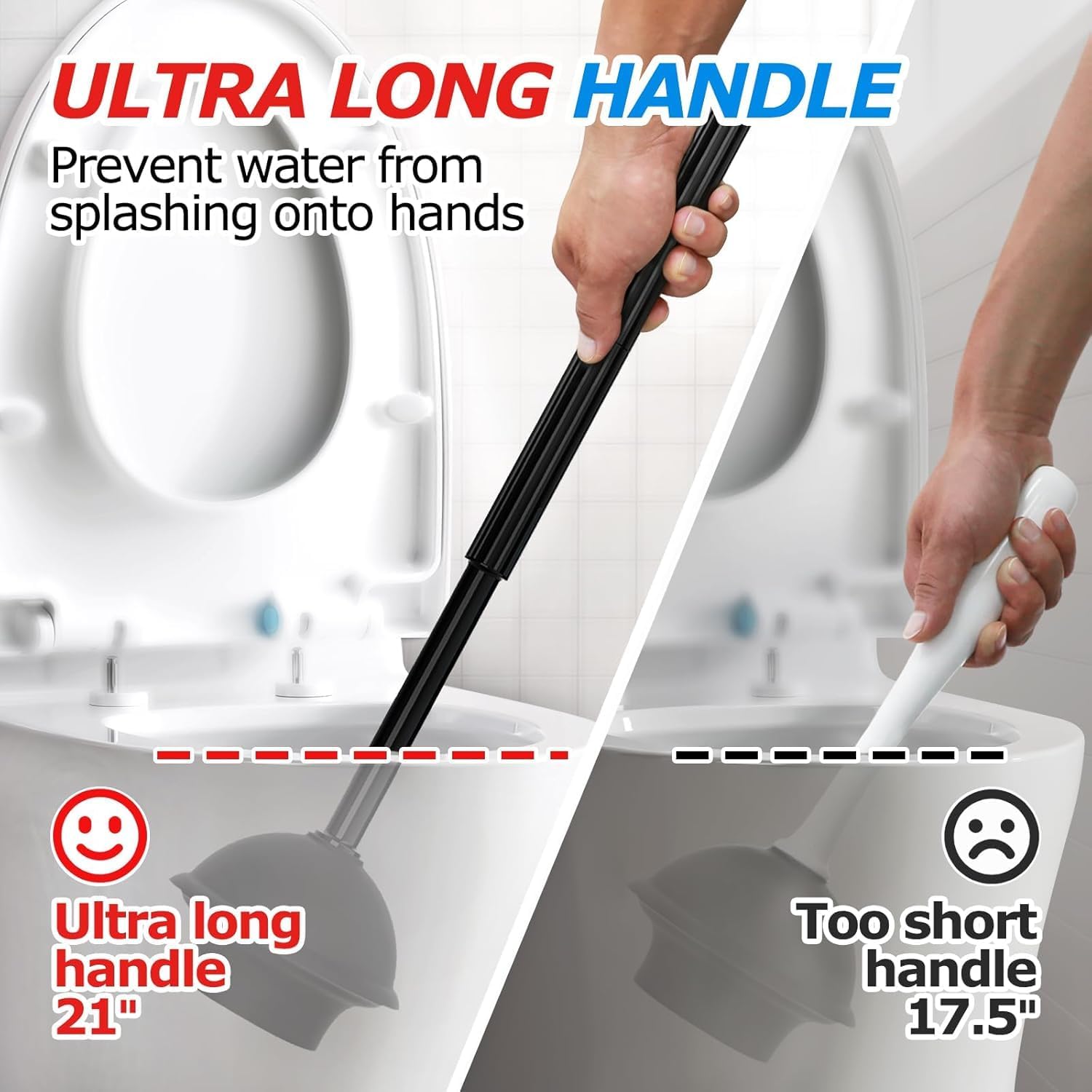 3 in 1 Toilet Brush and Plunger Set,Toilet Bowl Brush Plunger Set,Toilet Brush Plunger Combo,Cleaning Brush,Cleaning Supplies, Crevice Cleaning Brush, Bathroom Cleaning Tools