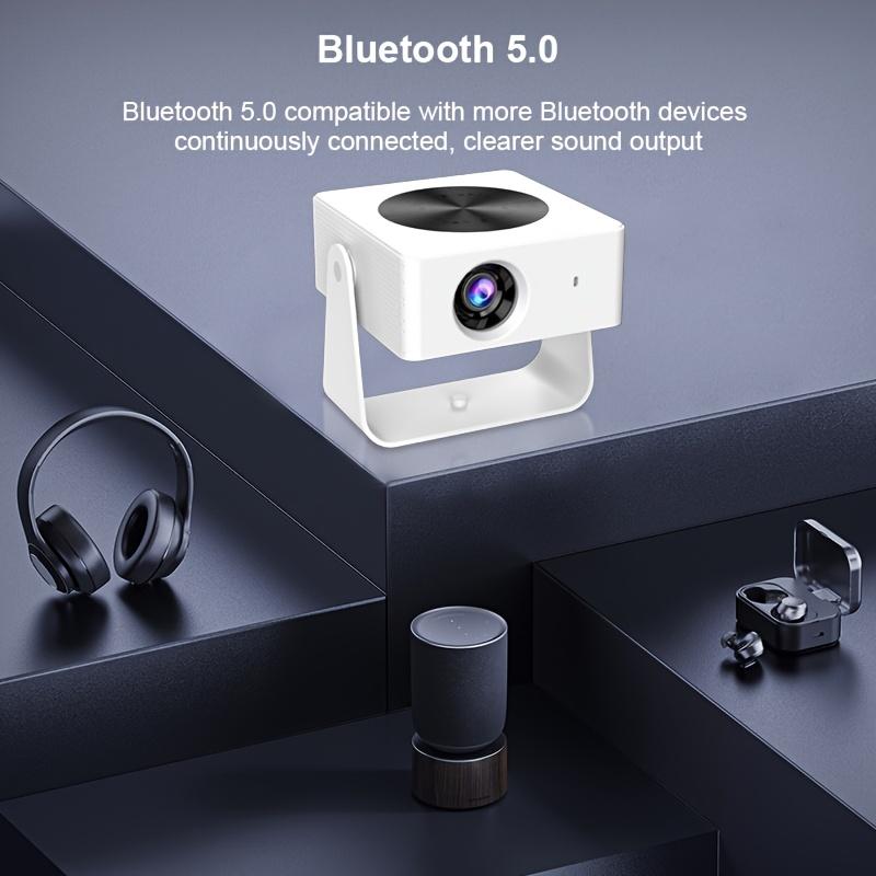 Portable Mini Projector 4K 1080P, WiFi and Bluetooth-compatible Supported, Auto Focus and Keystone Correction, Home Cinema and Travel Use