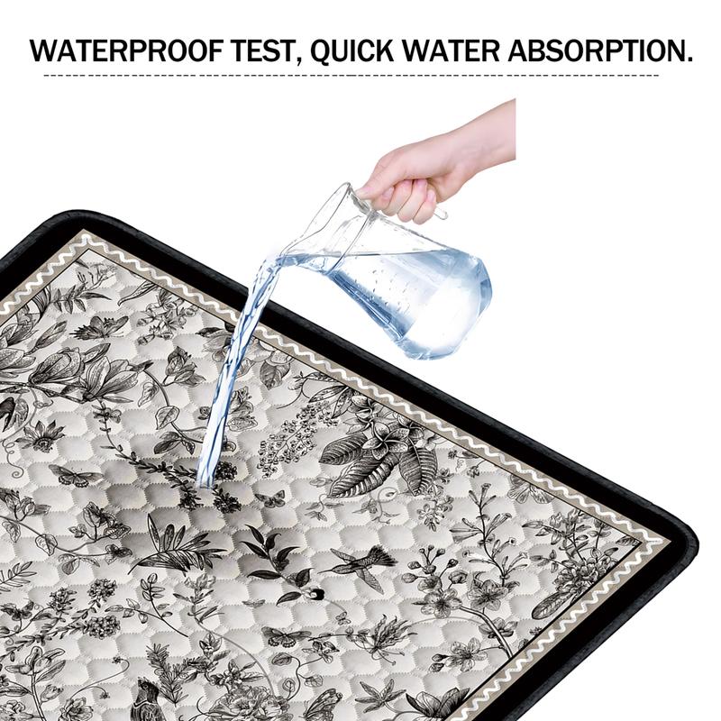 Reusable Washable Dog Pad, Non-Slip Pet Training Mat, Sketch Design, Suitable for Small Medium Large Dogs, Durable and Comfortable