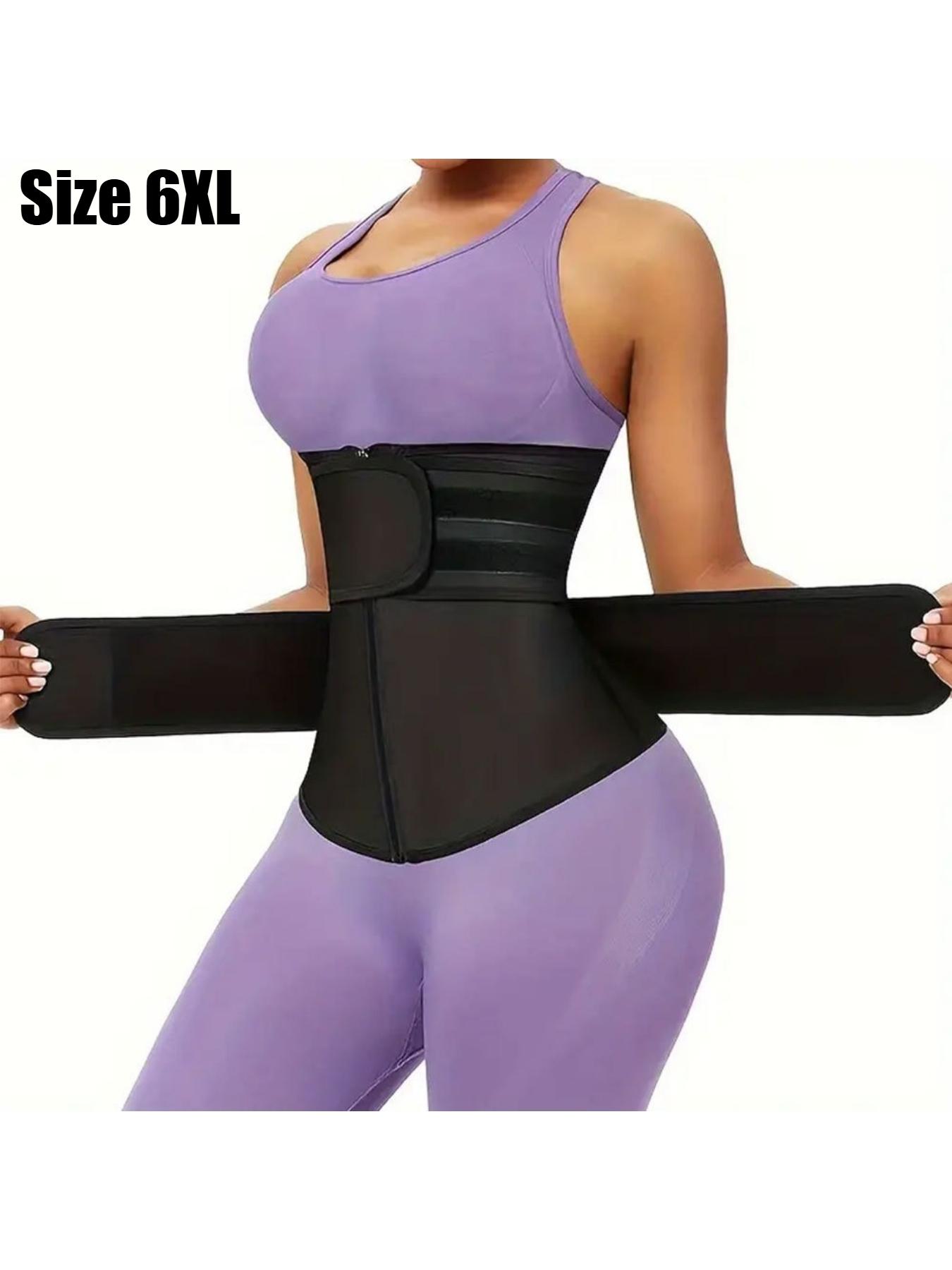 Waist Trainer for Postpartum Recovery, Dual Waist Belt with Zipper Closure, Sweat-Inducing Exercise Band, Belly Control & Body Shaping