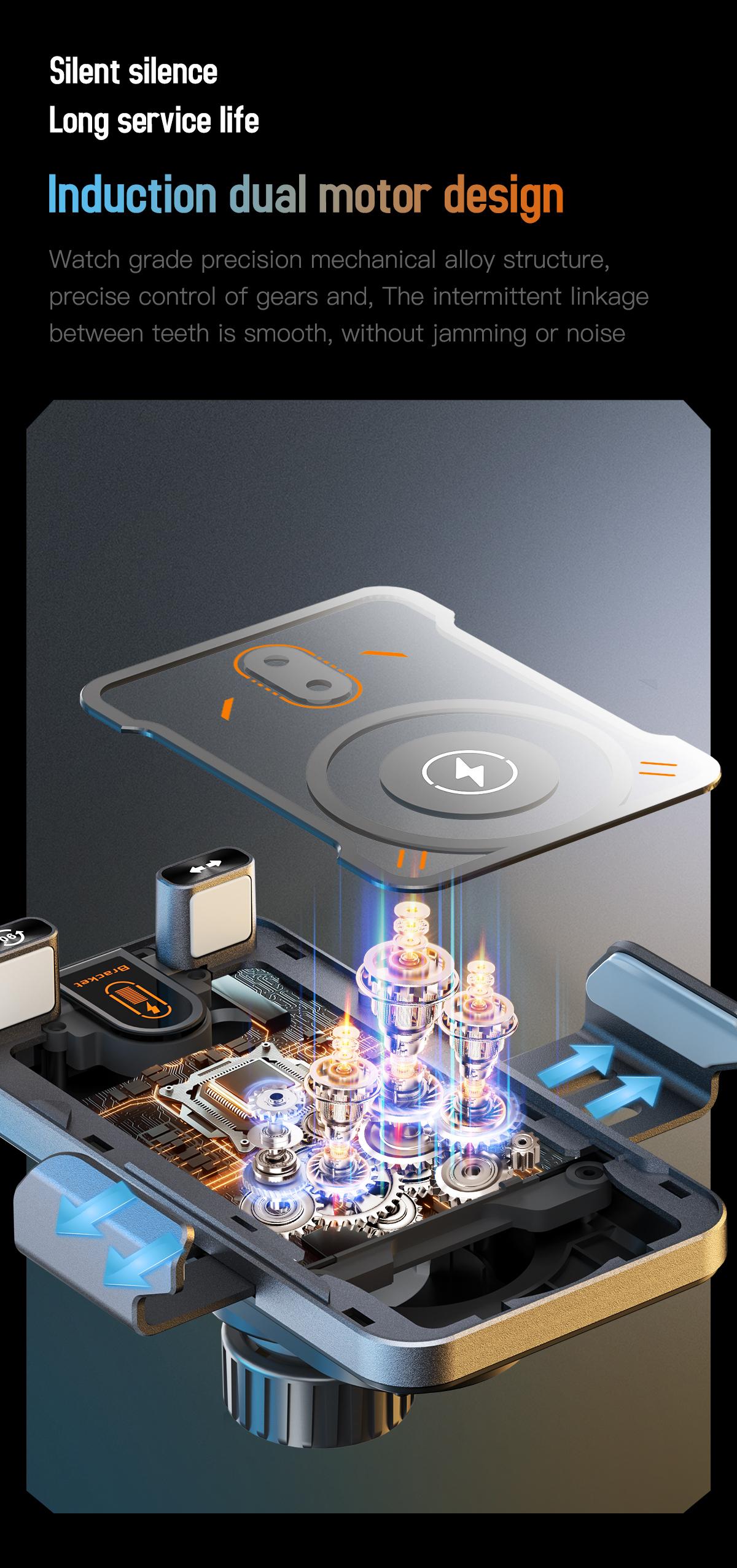 2026 new cool car wireless fast charging holder, intelligent sensor opening and closing, universal mobile phone navigation holder, 90-degree rotation, horizontal and vertical screen use, built-in ambient light, intelligent high-end navigation holder