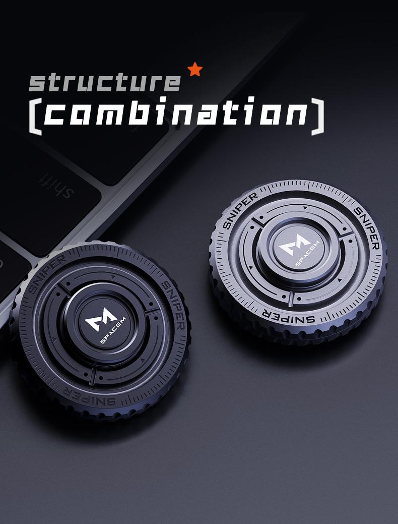 fidget spinner, Stress Relief Fidget, fingertip ratchet play method,push coin gameplay, multi - play combination toy, EDC toys, stainless steel material, Steel Finger Slider, Halloween gifts, Christmas party gifts, Party Favors