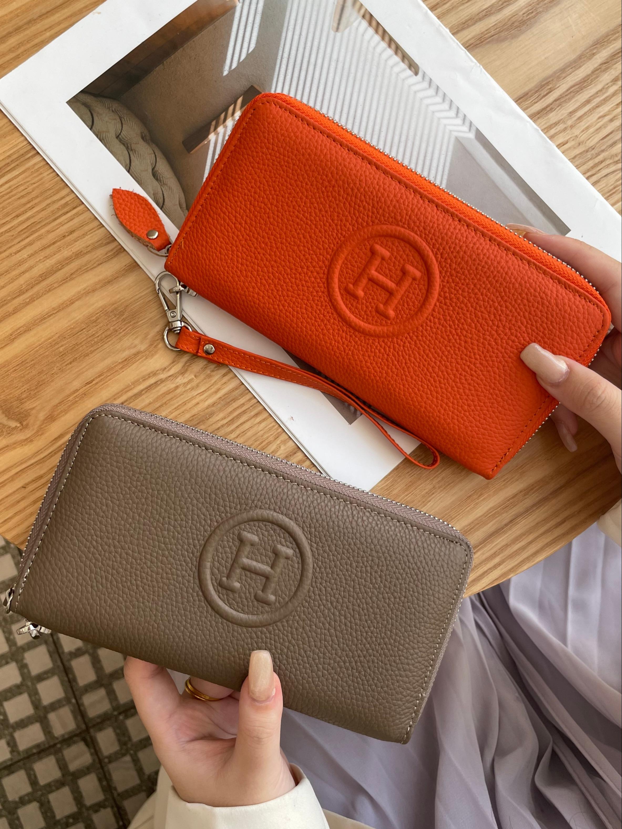 Women's Genuine Leather Wallet New Simple Versatile Fashion Long Purse Ladies Top Layer Cowhide Handbag High-End Durable Fashion Wallet