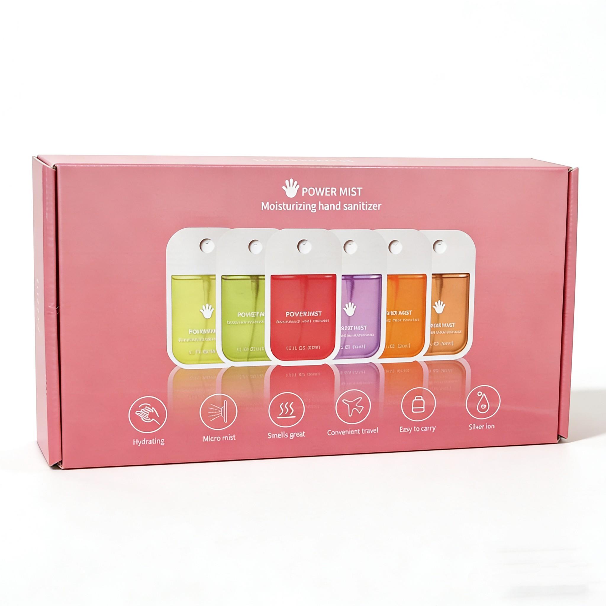 6pcs/box Alcohol-Free Hand Sanitizer, Moisturizing & Non-Sticky, Essential for Kids & Home, 6 Fragrances Daily Use