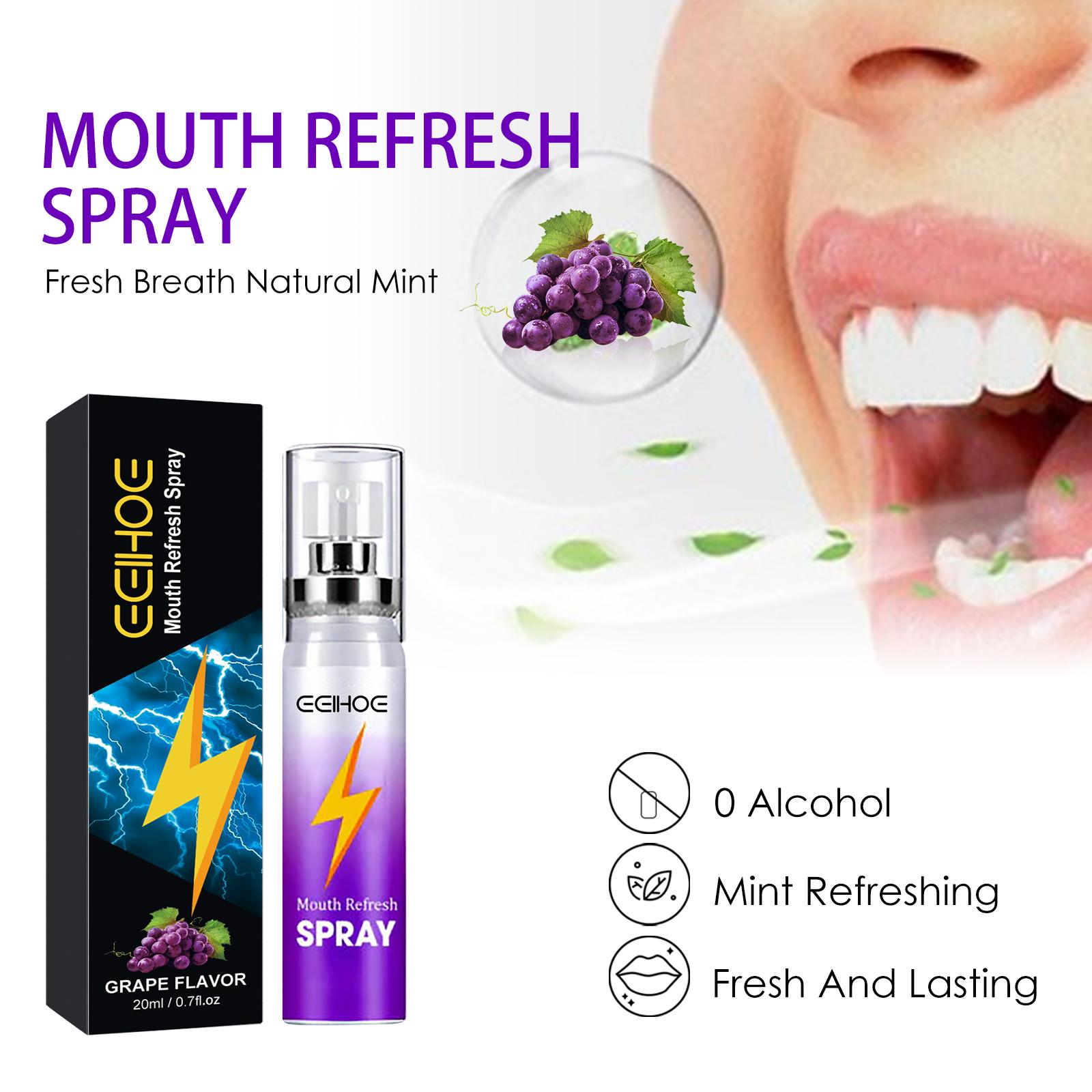 EELHOE Compact Honey Oral Spray (34g, 20ml, 3-Year Shelf Life) - Portable Mouth Freshener, Oral Cleansing & Odor Elimination Solution, Storage, Adults, Breath Oral Spray
