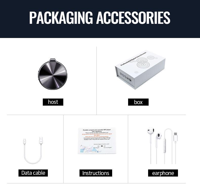 Professional voice recorder - One-click recording, excellent sound quality, long battery life, large storage capacity and support for text conversion