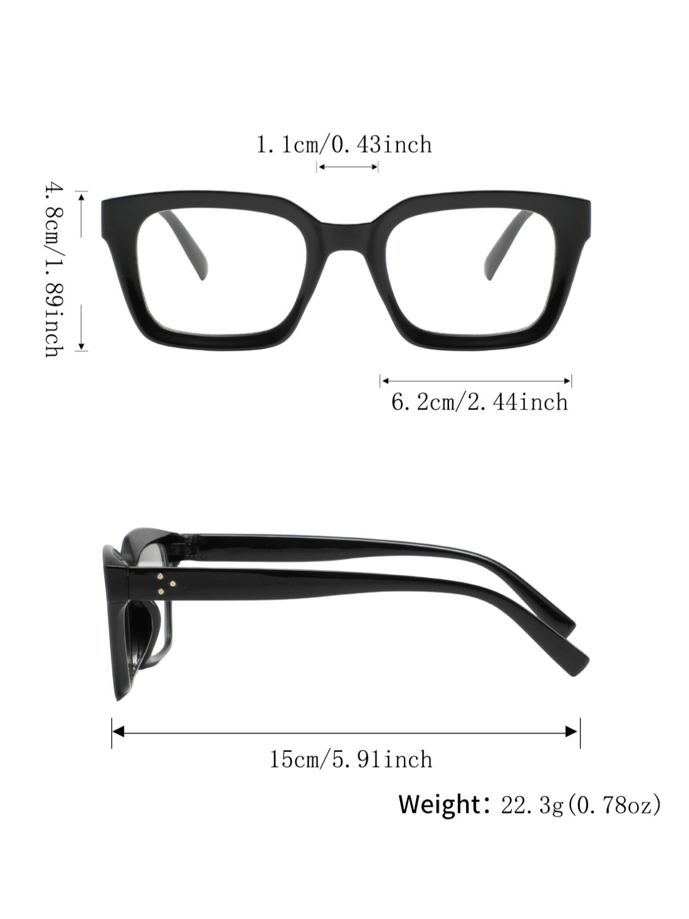 12pcs Women's Plastic Square Frame Mirror Set, Multiple Colors & Styles, Simple Fashion Casual Flat Mirror, Leopard Print Frame, Fashionable Frames Glasses