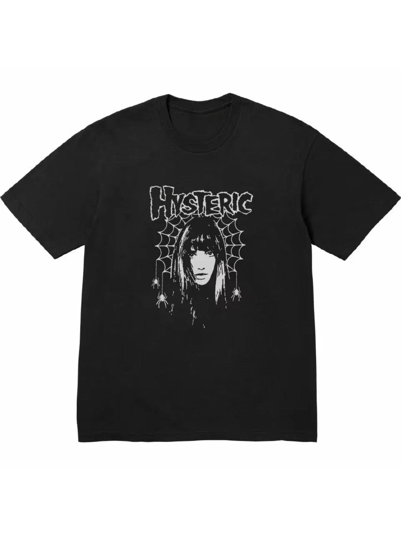 Hysteric Glamour T-shirt American Retro Tee Street Culture Tide Brand T-shirt Niche High Quality Trend Short Sleeve