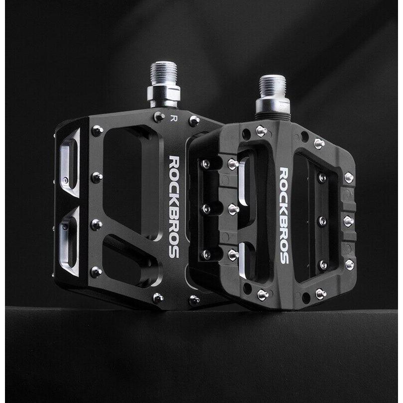 ROCKBROS Bicycle Wide Thread Pedals MTB Road Bike Dustproof Pedals Waterproof Aluminum Alloy Wear-resisting
