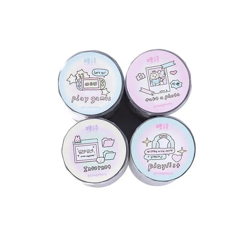 Kawaii Waste Tape Vending Machine Ins Style Sticker Decals for Journaling Scrapbooking DIY Kpop Photocard Collage Craft Supplies