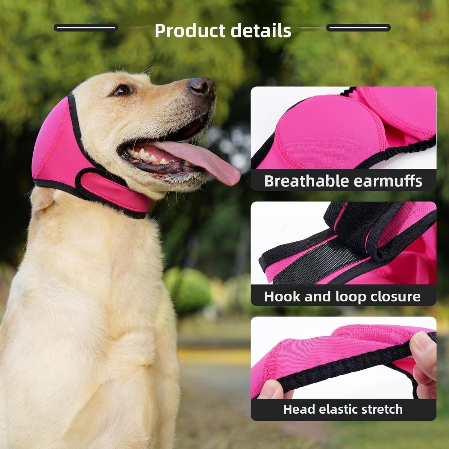 Thickened and oversized dog earmuffs for swimming, noise-reducing calming hat, warm hoodie 0kg with noise-reducing earmuffs available