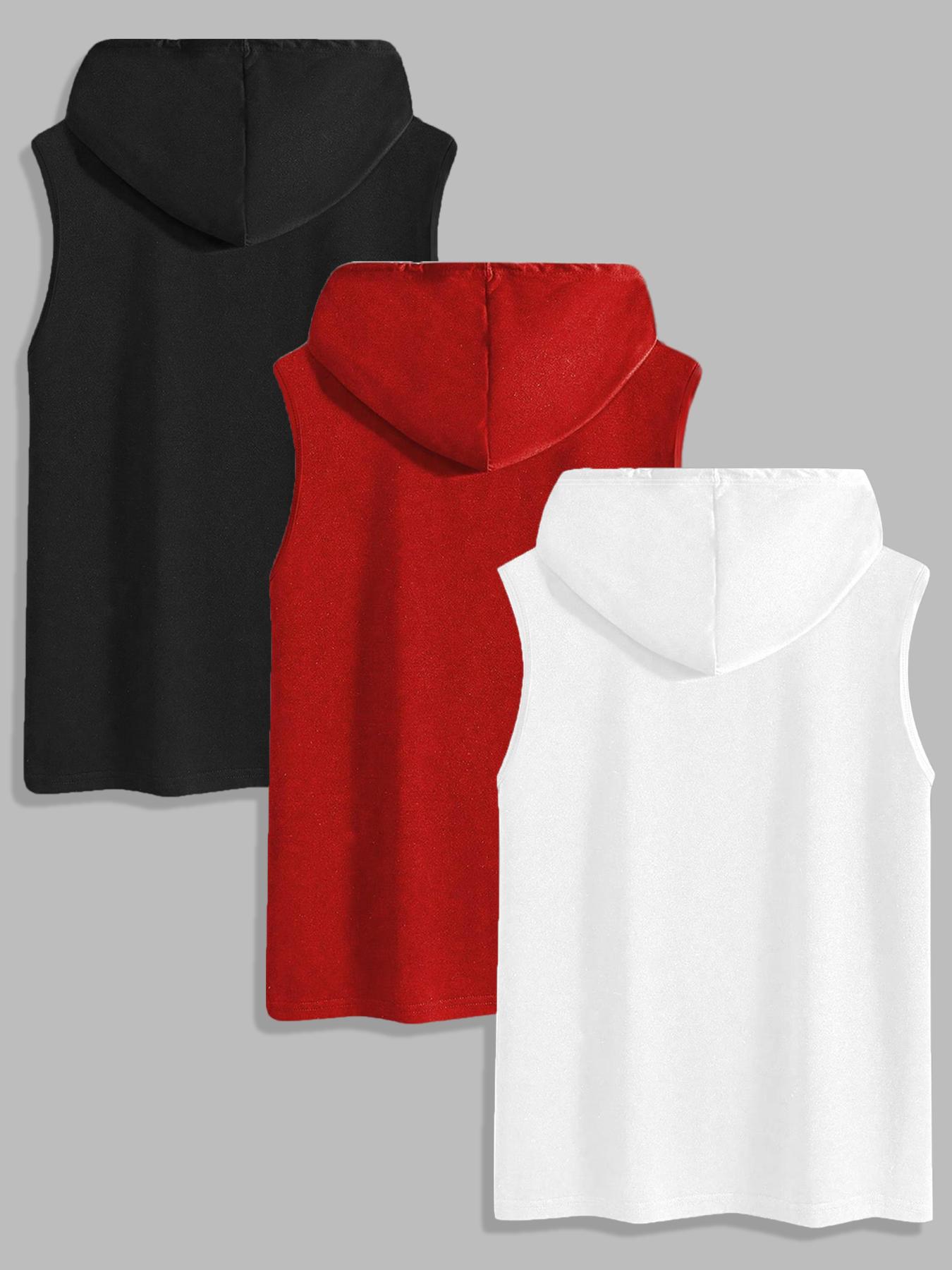 Men's Bull Head Print Hooded Tank Top, Regular Fit Casual Comfy Sleeveless Top for Summer, Men's Clothes for Outdoor Workout, Menswear, Casual Sportswear, Casual Sports Hoodie