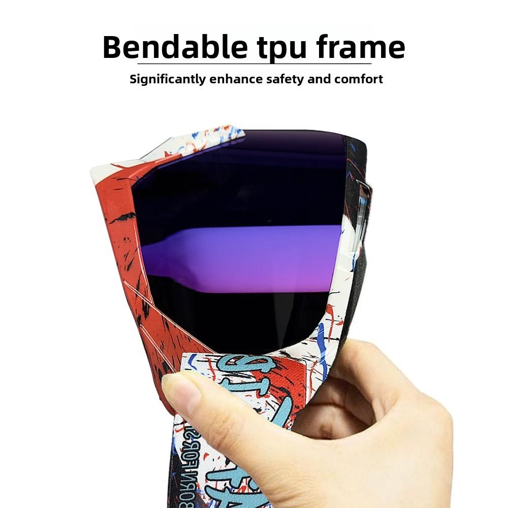 Off-road goggles for skiing, cycling, and motorcycling, UV400 anti-ultraviolet protective eyewear, anti-explosion, windproof, and sandproof sports glasses NAFEIB Dirt Bike Goggles – UV400 Anti-Fog Lightweight TPU Frame.Outdoor Must-Have!