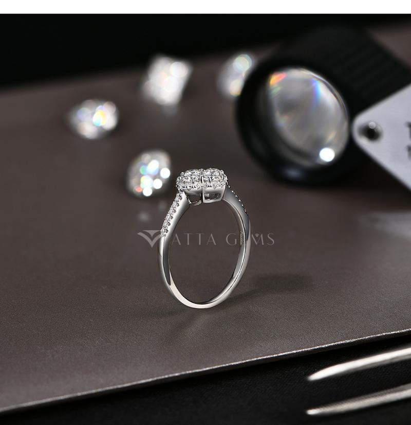 1.3ct D VVS1 Color Synthetic Moissanite Ring for Women 925 Sterling Silver Engagement Wedding Party Fine Jewelry Gift New R178