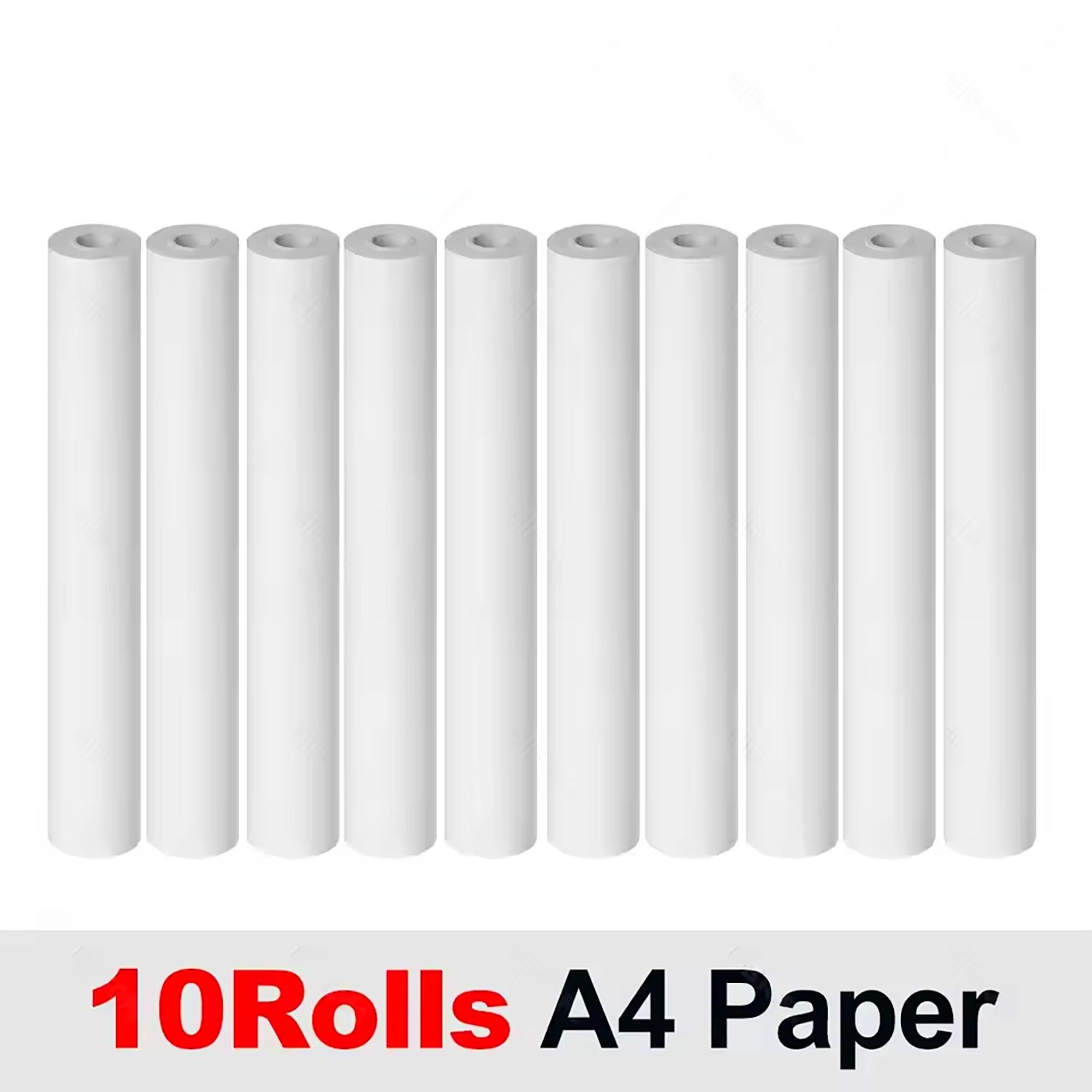 10 Rolls A4 Size Thermal Printer Paper, High Quality Fast Drying Continuous Paper, Home and Office Use, Multifunctional Printing Solution