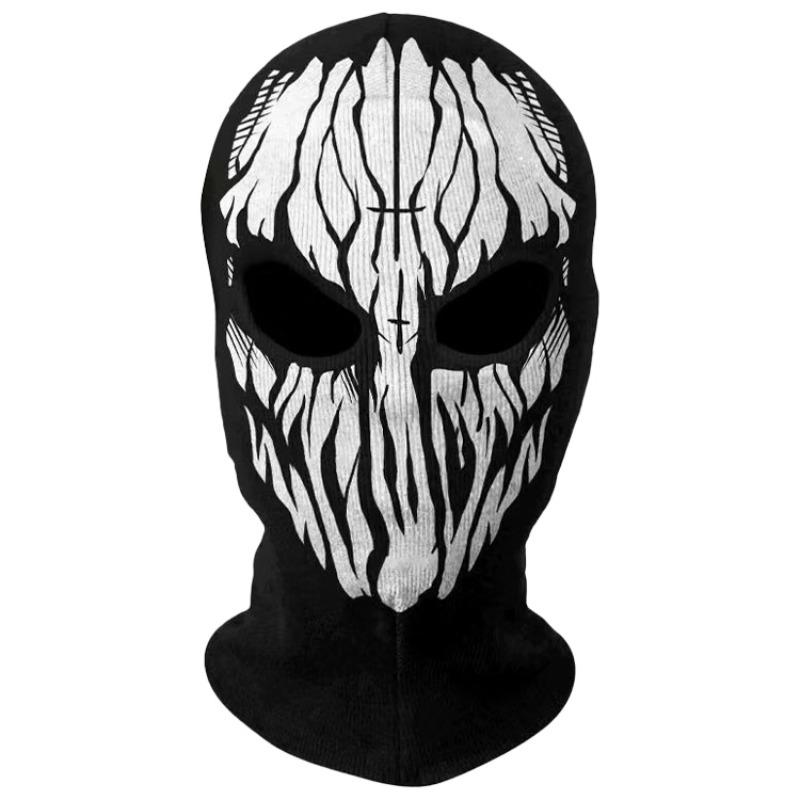 Breathable Skull Pattern Balaclava, Cosplay Balaclava  Lightweight Spring Face Mask for Men Women, Windproof Full Face Cover for Cycling Hiking Motorcycling & Outdoor Sports