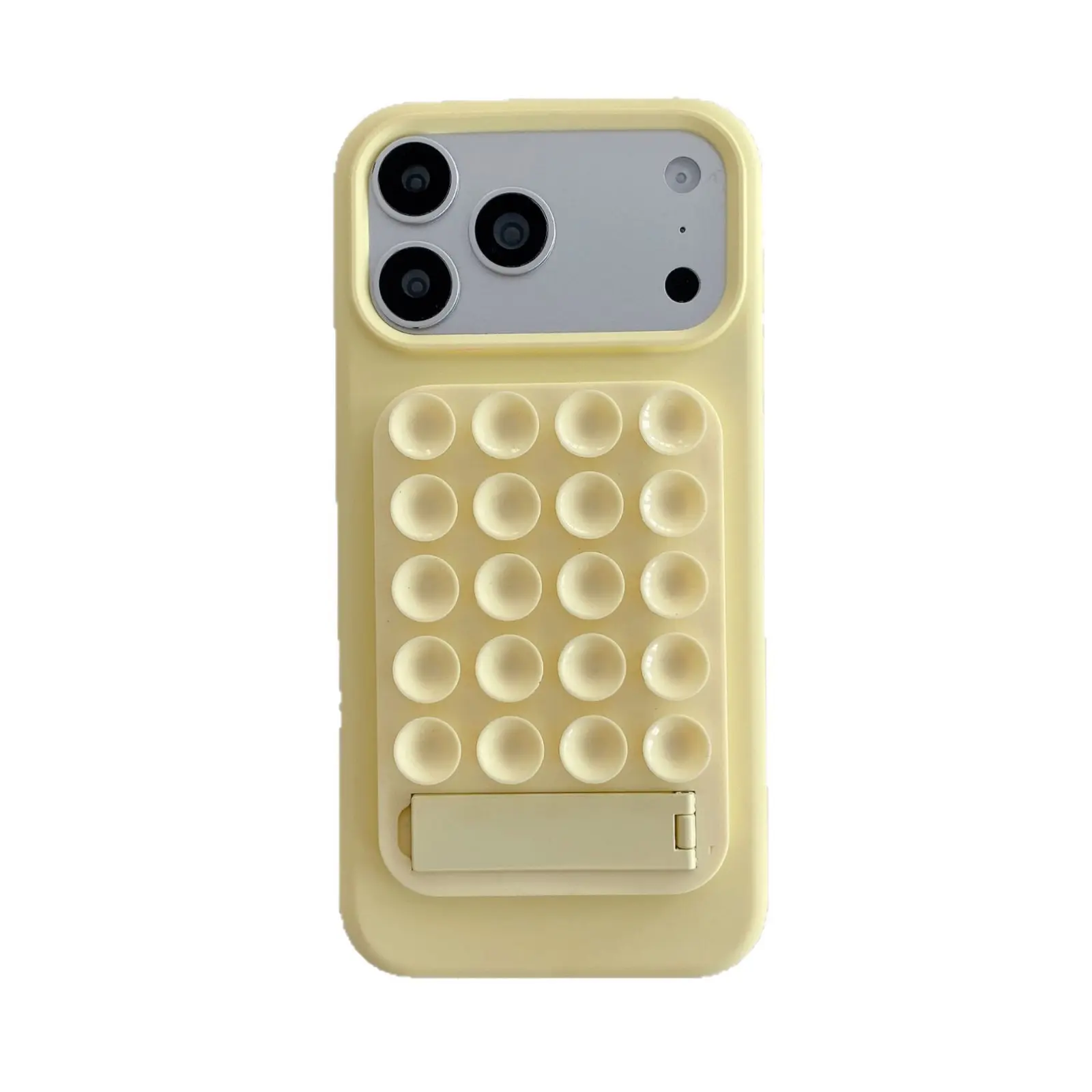 Silicone magnetic suction cup stand, Magsafe interchangeable stand for iPhone 17 Pro Max, stylish anti-drop protective case