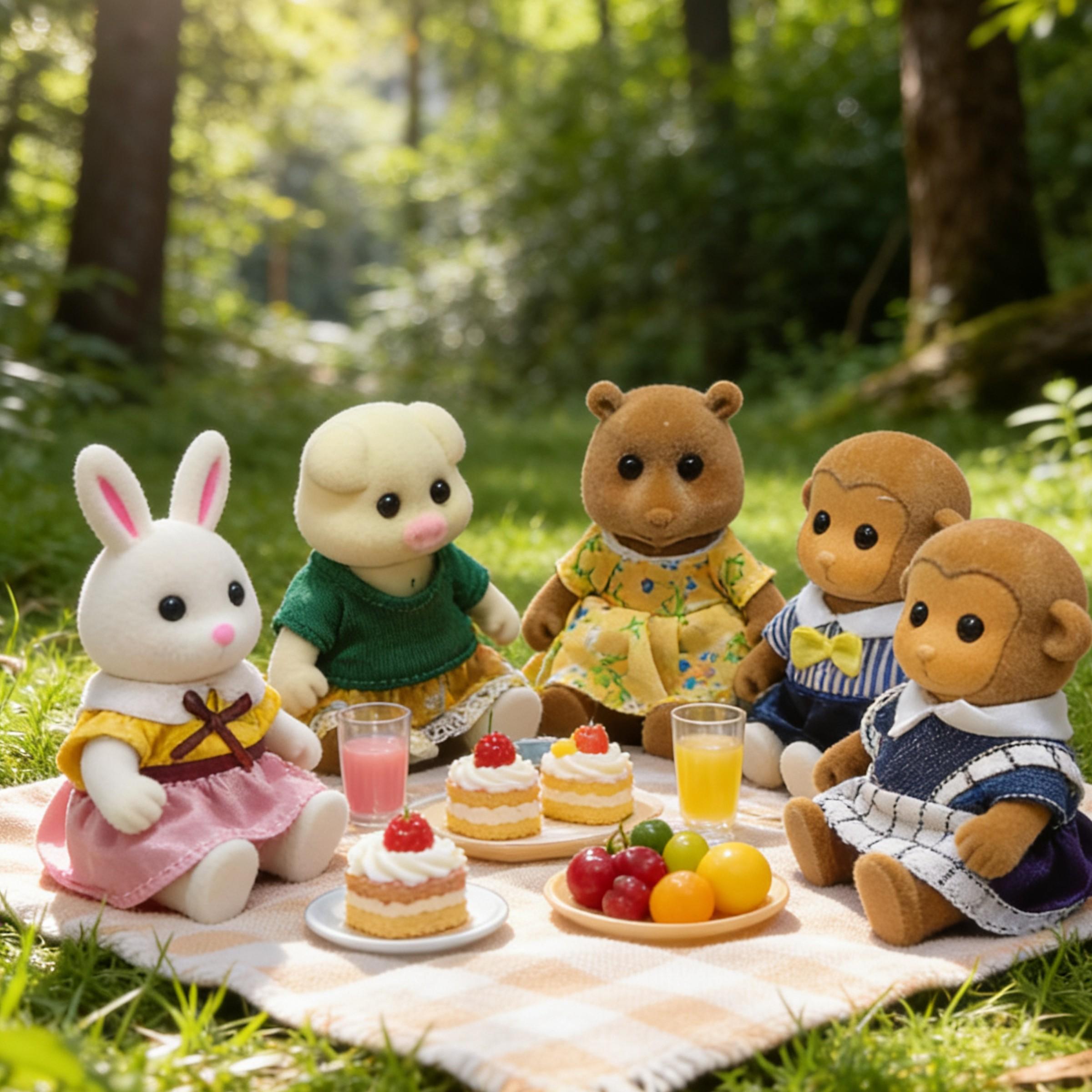 Animal Family Sculptures, Movable Arms and Legs, Home Decor Items, Tabletop Decoration Pieces, Casual Style, Not Plated