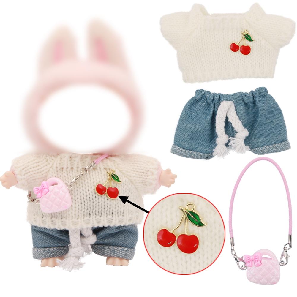 Plush Doll Clothes Set for La-Bu-Bu Dolls, Soft Fabric Costume, Fashion Doll Accessories, Doll House Decor, Gift Collection