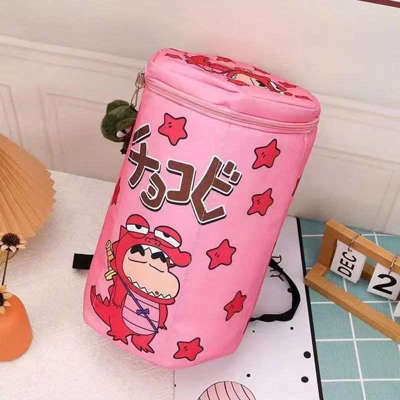 Hot Cute Xiaoxin Little Crocodile Bucket Backpack Large Capacity 3D Barrel Bags Trendy Cartoon Racket Storage Bag Backpack Gifts