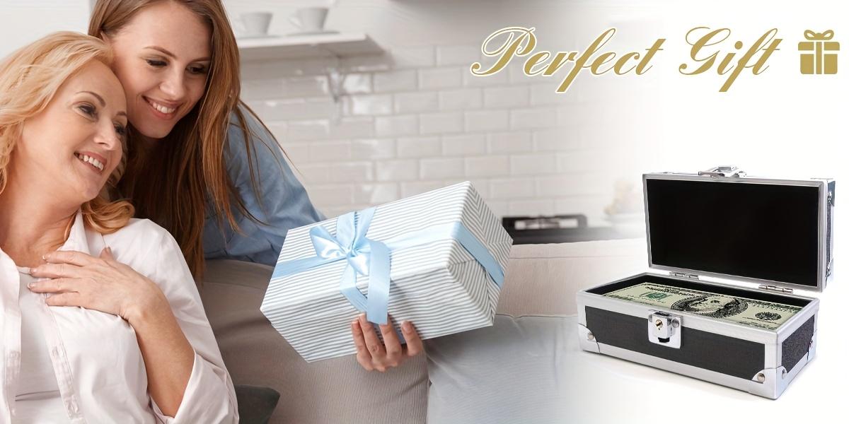 1pc Aluminum Cash Box with Lock Piggy Bank Single Row Currency Tray Acrylic Piggy Bank for Cash Collection Storage Organizer for Cashier 2. Lockable Cash Storage Box Aluminum Alloy Piggy Bank with Acry