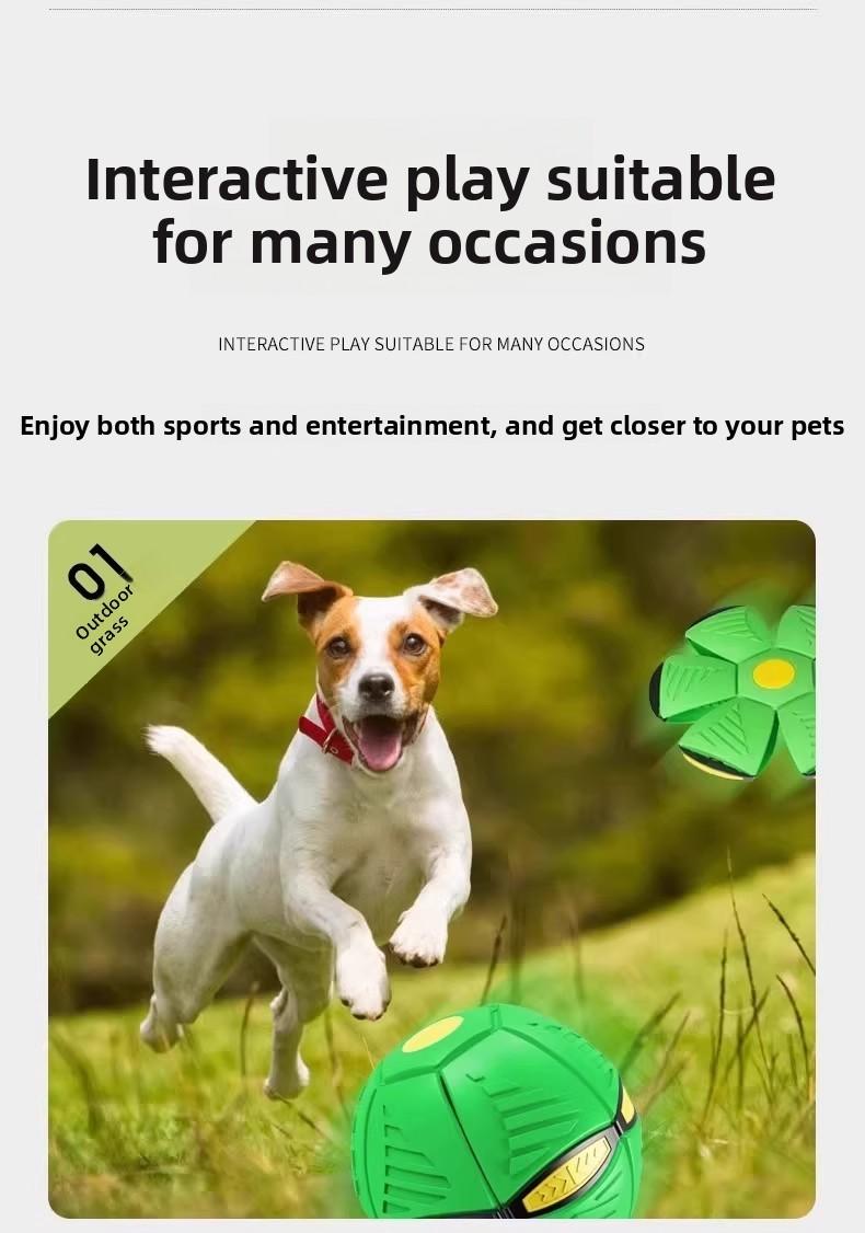 Dog toy - Self-amusement boredom relief elastic ball - Magic flying disc - Deformable ball - Footed ball - Educational toy - Outdoor sports ball