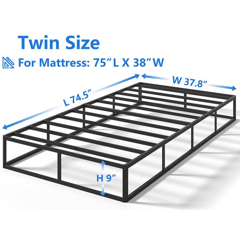 Edenza-Queen Box Spring 9 Inch5 7 9 box spring, Heavy Duty Mattress BoxSpring Foundation, Sturdy Queen Box Springs for Bed with Fabric Cover Set, Easy Assembly, Noise Free fabric cover set