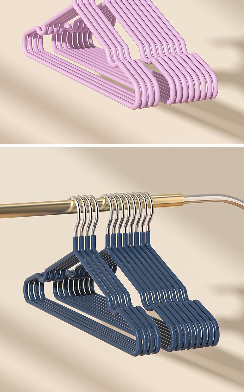 New Balcony Non - Slip Traceless Dipped - Coating Hangers for Clothing Stores Multifunctional Clothes Rack Hooks for Hanging Clothes/10-piece  Vlaue bundle