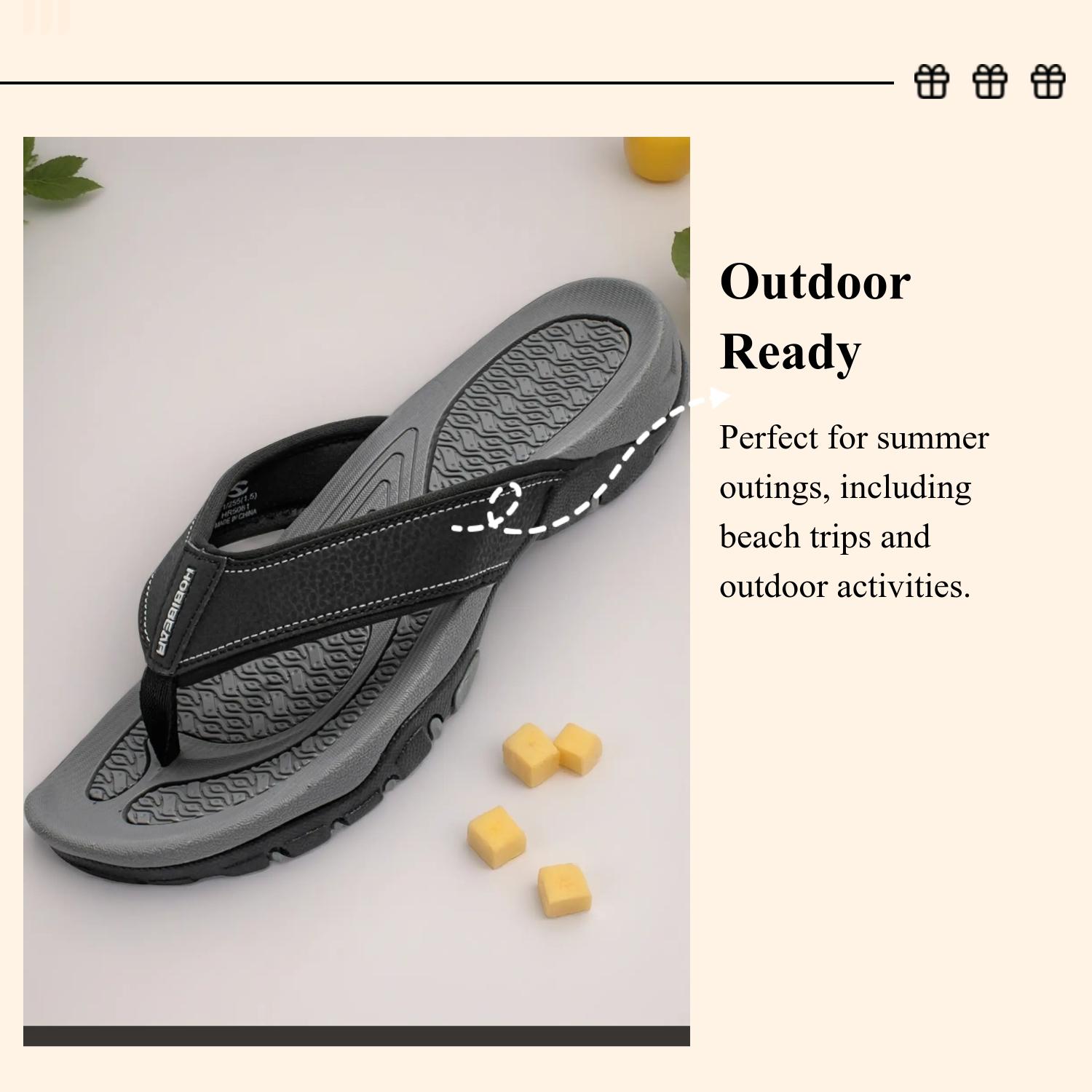 Men's Summer Trendy Sports Sandals, Thick Sole Non-Slip Casual Slippers, Outdoor Beach Cool Flip Flops, Hobibear Fashion Footwear, Casual Lifestyle Footwear