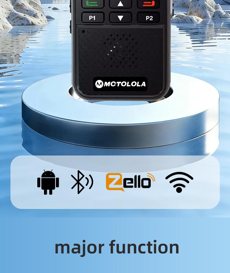 Aluminum alloy shell 4G walkie talkie Zello Android system equipped with WiFi Bluetooth, capable of long-distance communication. Ultra thin two-way walkie talkie is very suitable for hotels, restaurants, and property service wireless walkie talkies
