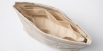 Tote Purse Insert Handbag Organizer Shaper Handbag Liner Bag Bag Divider Organizer Insert (L-With Zipper)