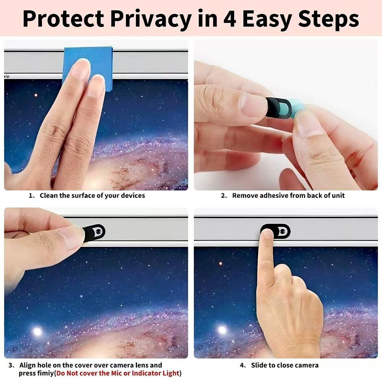 Camera cover, front camera cover, shutter slider, adhesive laptop camera cover and phone lens protection sticker, anti peeping, privacy screen protector, suitable for smartphones, laptops, and PCs, technical accessories