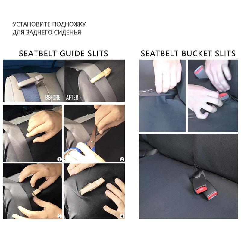 TOYOUN Automobiles Seat Covers Full Car Seat Cover Universal Fit Interior Accessories Protector Color Gray Car-Styling