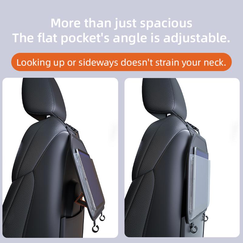 Transparent Pocket Car Seat Back Storage Bag Tablet Holder Wear-Resistant Auto Backseat Organizer for Children Car Accessories
