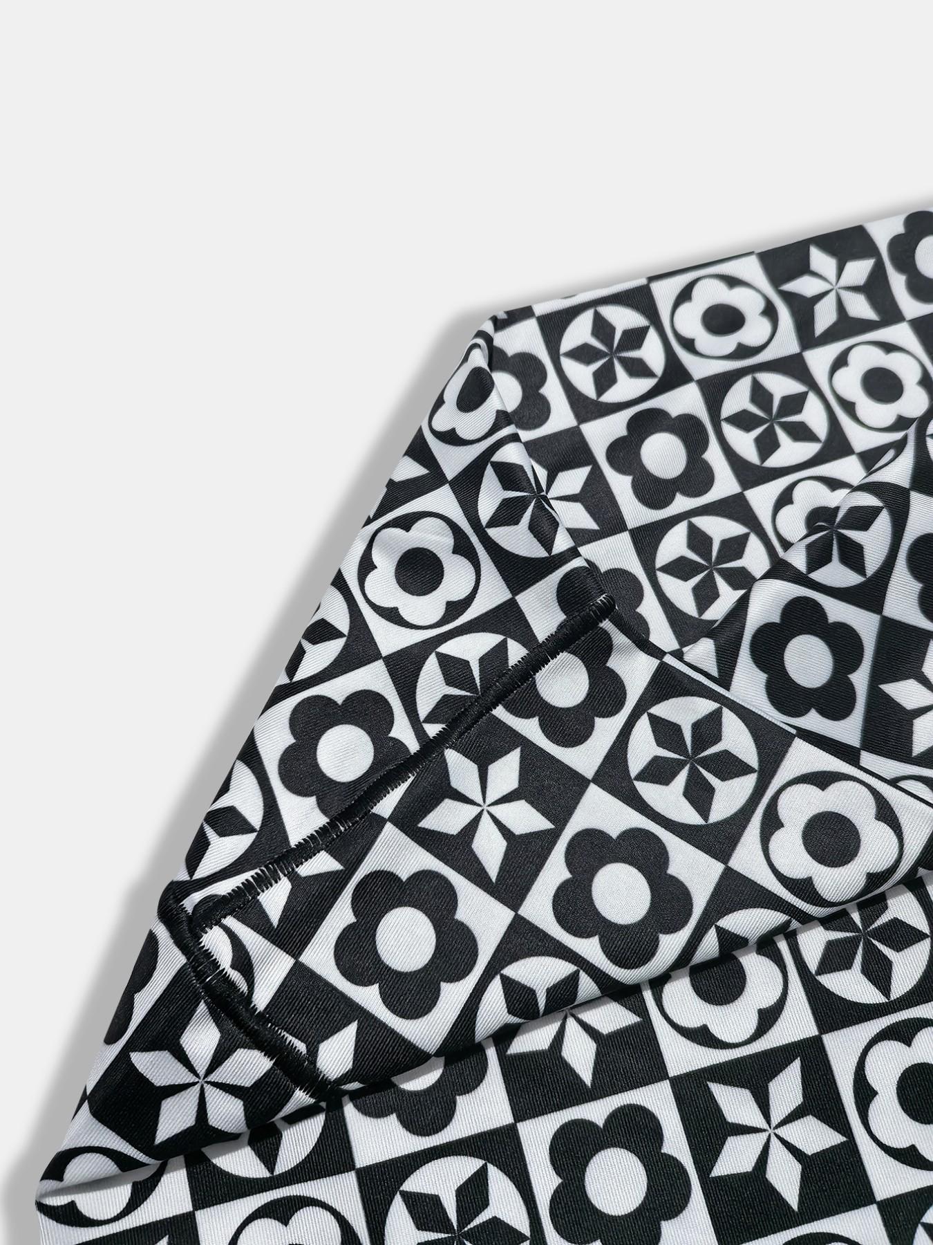 Women's High Waist Plaid Yoga Pants, Floral Printed Workout Leggings, High Stretch Tummy Control Fitness Pants for All Seasons