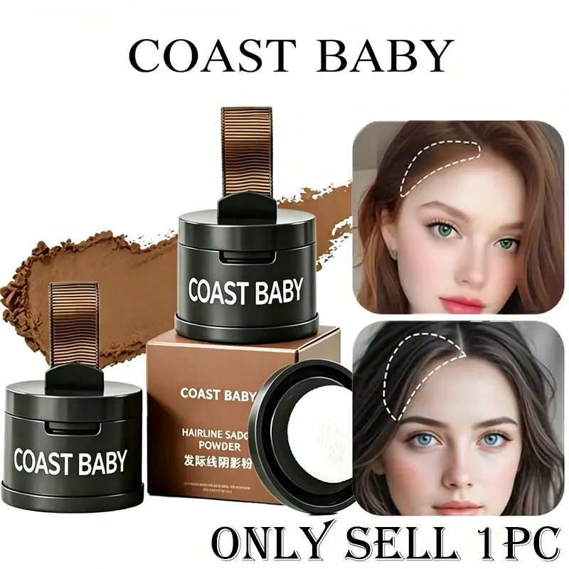 Root Retouch & Hairline Shadow Powder, Haircare, covers sparse hair parting and retouches hair roots, precise puff application, soft texture, low smudge risk, creates polished daily hairstyle, travel‑friendly for on‑the‑go touch‑ups