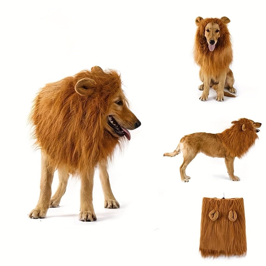 Lion Mane Dog Costume, Lion Mane Wig for Medium to Large Dogs, Halloween for Big Dogs, Fun Pet Dress-Up Gear Lion Mane Dog Costume, Lion Mane Wig for Medium to Large Dogs, Halloween for Big Dogs, Fun Pet Dress-Up Gear