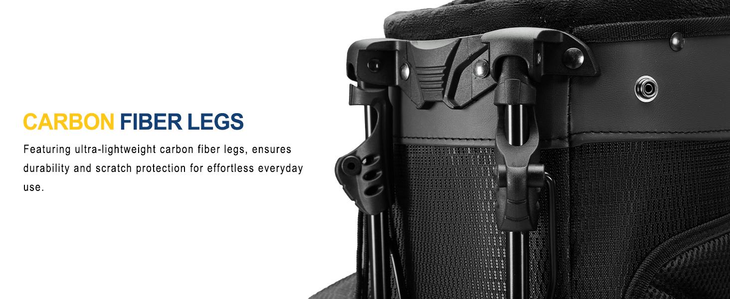 UNIHIMAL 14-Way Golf Stand Bag, Full Length Premium PU Leather Golf Bag with Plush Top, Magnetic Pocket, Dual Strap and Rain Cover for Men