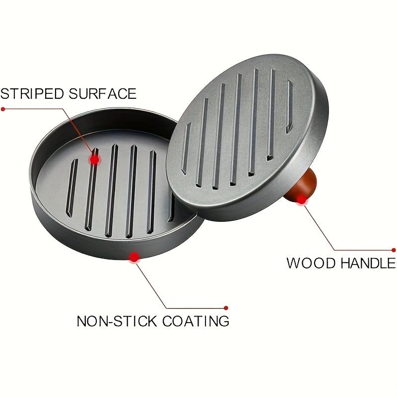 Burger Patty Press with Stuffed Mold, Aluminum Alloy Body & Non-Stick Handle, Professional Kitchen Meat Press Tool