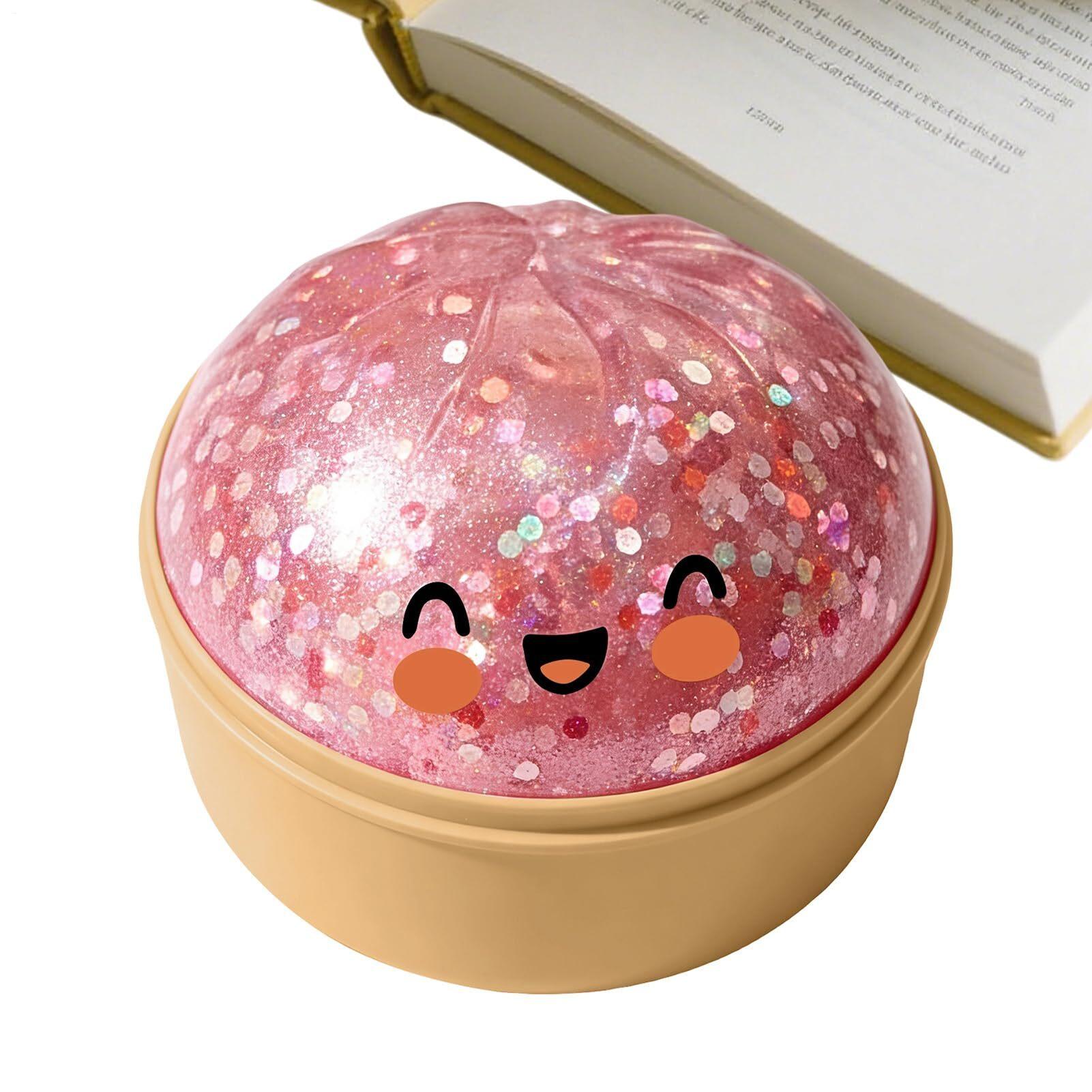 Giant Dumpling Squeeze Prop, Colorful Wonton Shape, Soft Glitter, Suitable for Men Women Home Office Relaxation Use