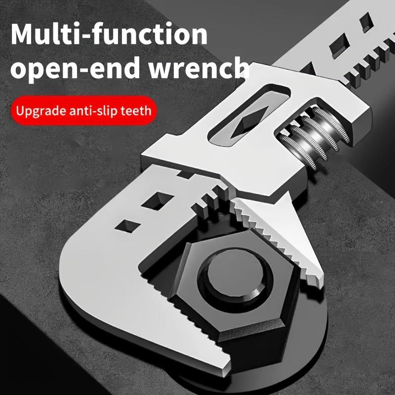 Adjustable Right Angle Wrench, Rust-Resistant High Carbon Steel, Durable F-Type Kitchen and Bathroom Pipe Wrench, Ideal for Hex Bolts and Pipes