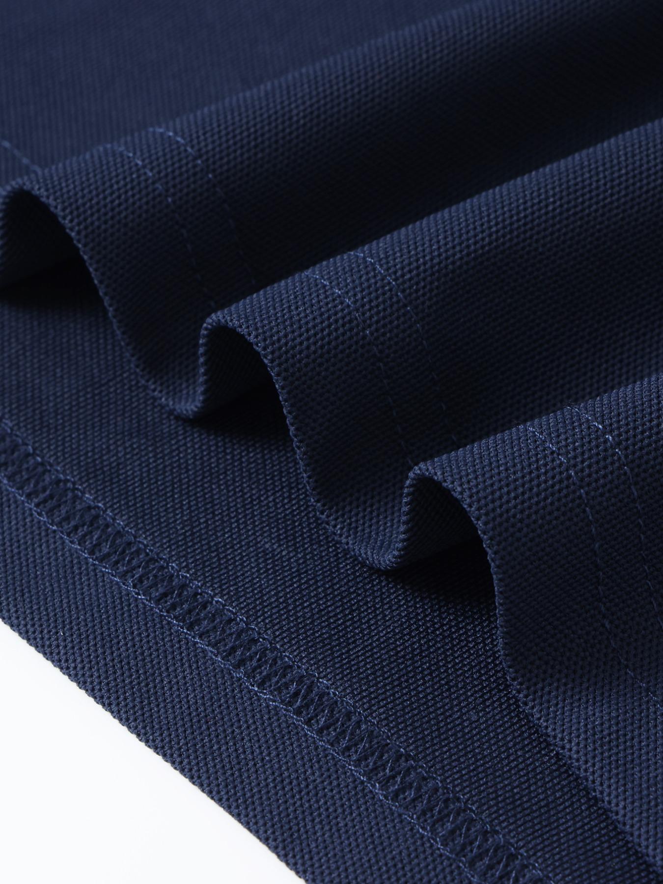 Men's Solid Color Long Sleeve Polo Shirt, High-End Fashion Fabric, Comfortable, Casual Sports Wear, All Seasons, Golf Outdoor Activity