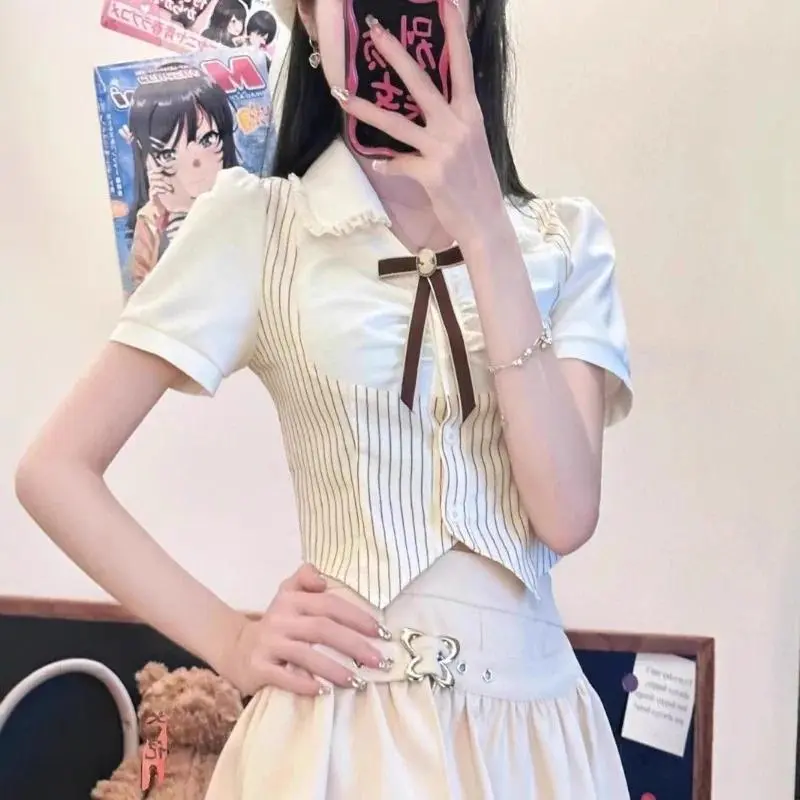 New Jk Uniform Suit Skirt School Uniform Women's Summer Spice Girl Gentle Temperament Waist College Wind Cover Hips Thin Uniform