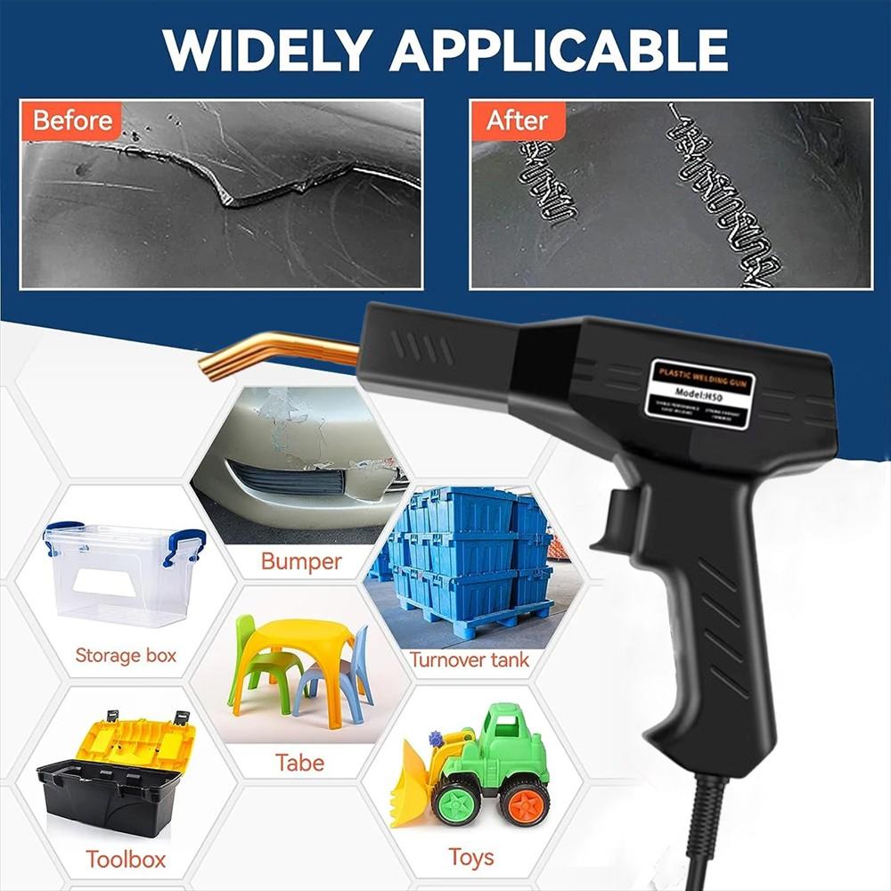 Plastic Welding Repair Kit, Easy-To-Use Plastic Welder Tool, Ergonomic Handle, Durable for Car Bumper, Kayak, Plastic Toys