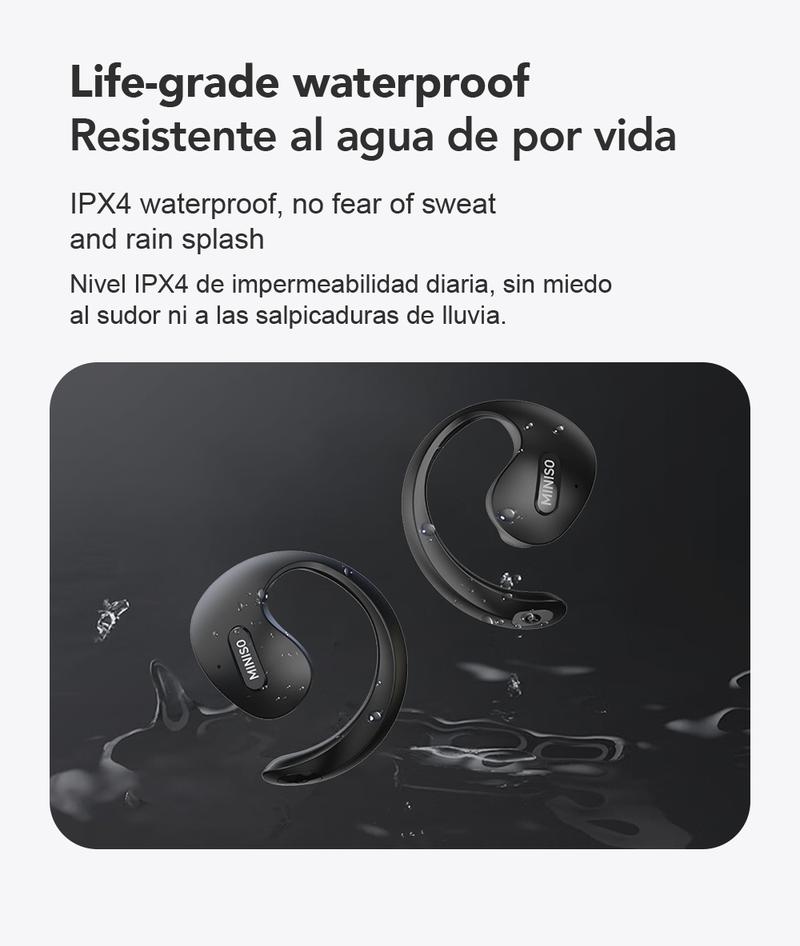 MINISO X15Pro Wireless Headphones Bluetooth 5.4 Sport Earphone Support 135 Languages HIFI Sound Quality