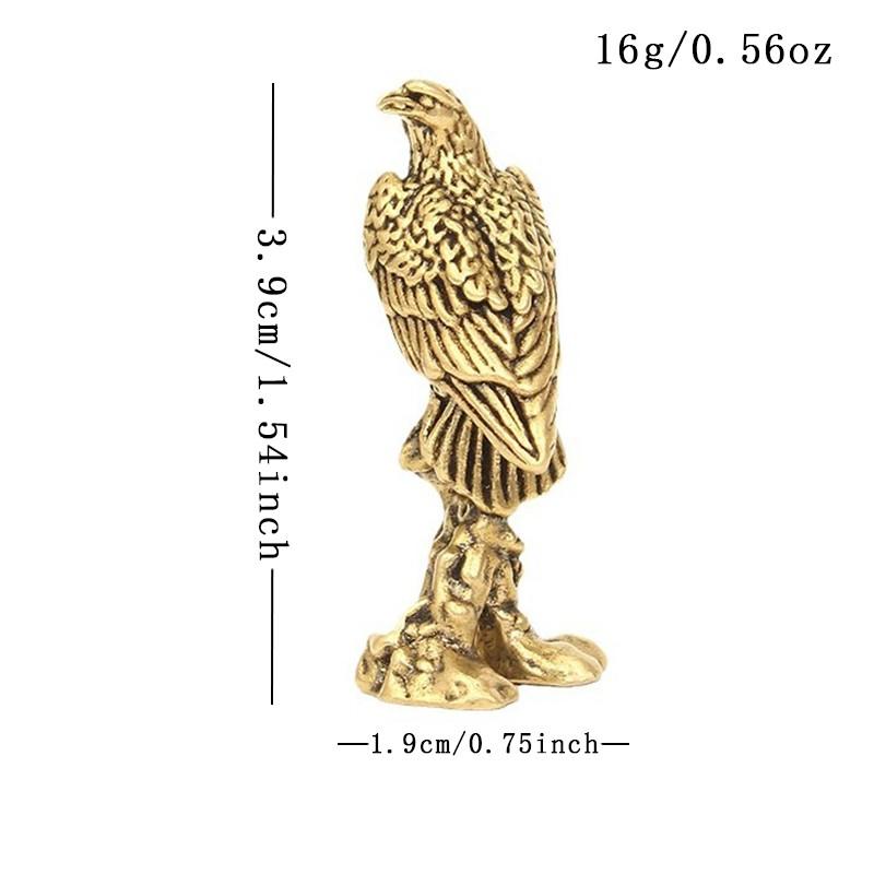 Brass Eagle Sculpture, Metal Mini Statue, Handmade Craftsmanship, Decorative 3D Desktop Ornament, Unique Creative Design