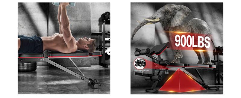 Bearbro 10 Positions Adjustable Weight Bench Workout Bench for Home Gym,Olympic Weight Bench Press for Full Body Workout 900lbs Bearbro 10 Positions Adjustable Weight Bench Workout Bench for Home Gym,Olympic Weight Bench Press for Full Body Workout 900lbs